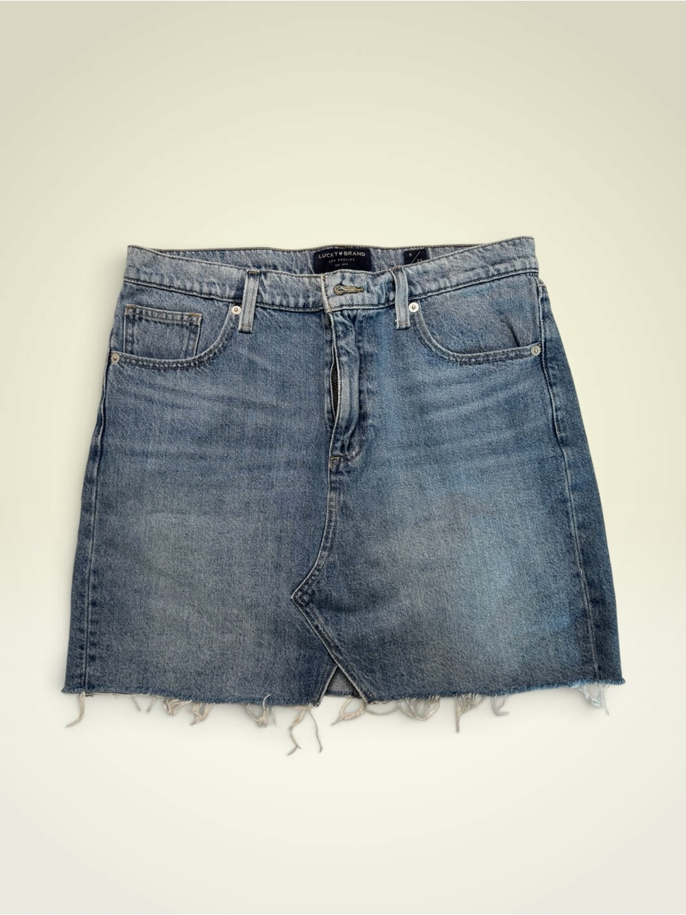 Lucky Brand Faded Blue Denim Mini Skirt
